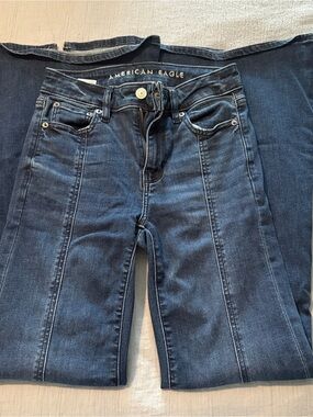 American Eagle Outfitters Women's Dark Indigo flare Jeans